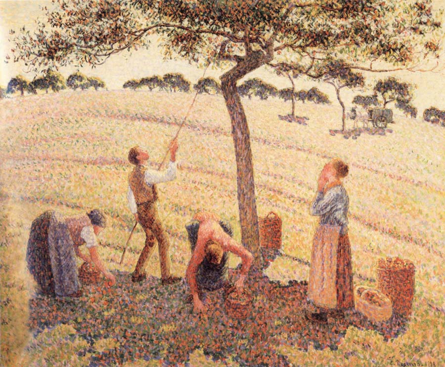 Camille Pissarro Apple picking at Eragny-sur-Epte